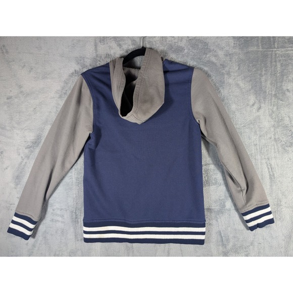 Holloway Youth Berkeley "B" Varsity Letterman Jacket Navy/Gray - Picture 8 of 14